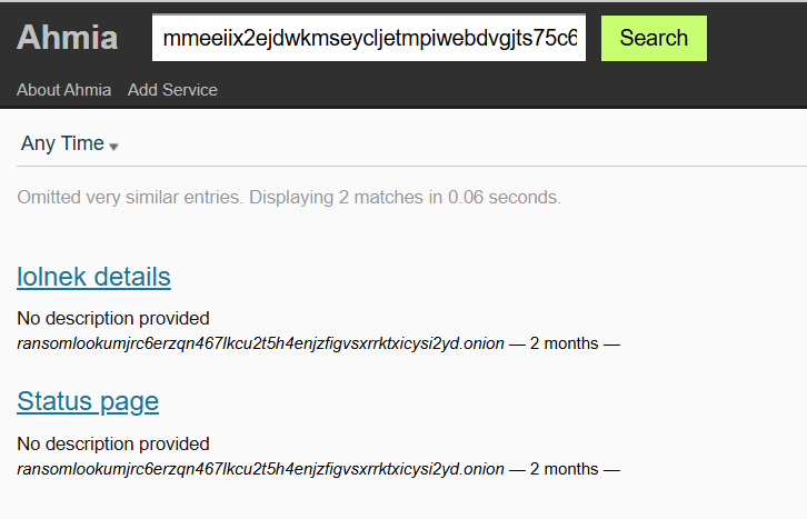 Ahmia.fi screenshot