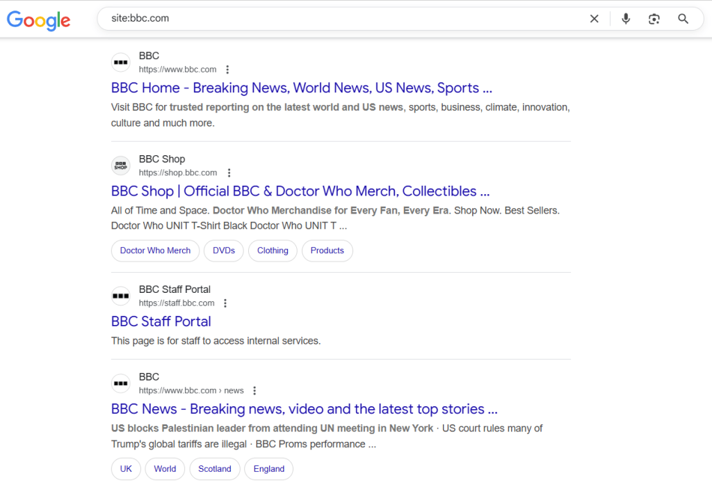 google dorking screenshot